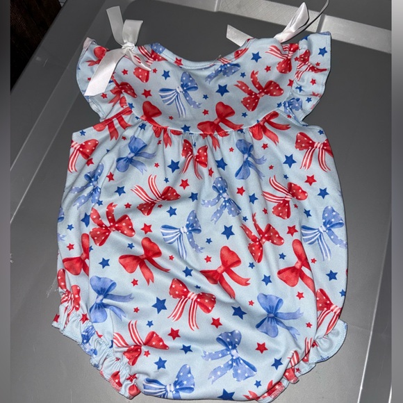 Red and Blue Bow Dress- NWOT - Picture 3 of 3